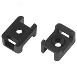 Площадка с монтажным отверстием под хомуты 22х16 мм чёрная М4 10 штук NO-225-314