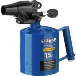 Лампа паяльная ВУЛКАН, со стальным эжектором, 1,5 л "Профессионал".