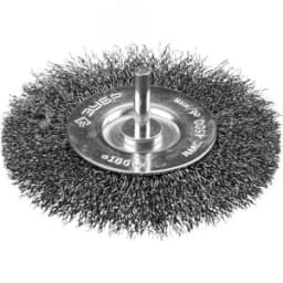 Щетка дисковая для дрели, витая стальная проволока 0,3мм, 100мм "Профессионал".