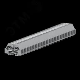 Клемма TB 2-2 с бок. подключ. с защелк. ножками, сечение 1,5 мм. кв., серая