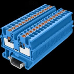 Клемма мини TP 1-1 проходная, Push-in, сечение 1,5 мм. кв., DIN 15, синяя