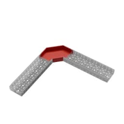 Угол для лотка горизонтальный 90град. 200х80 сталь 1мм «ПЛЮС» GLplus90-80-200 КМ PL0435