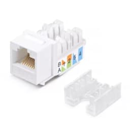 Проходной адаптер Cabeus KJ-RJ45-Cat.5e-90-SW (RJ45-DIDC, CAT.5E, UTP, Keystone Jack) (10100c)