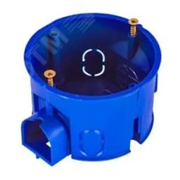 Подрозетник с кабель-каналом для сплошных стен 68х45, IP 30, синий С3М3 ЕВРО GUSI Electric