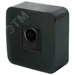 Розетка телевизионная 75 Ом 5-862МГц серия София черный STEKKER