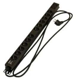 Блок розеток на 12 розеток 2хIEC320 Hyperline SHE-12SH-2IEC-2.5EU