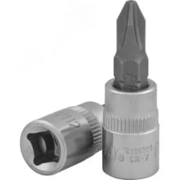 Насадка торцевая 1/4"DR с вставкой-битой крестовой, РН2, 37 мм