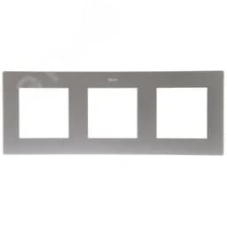 Рамка 3 поста, алюминий Simon