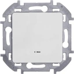 Переключатель одноклавишный с подсветкой/индикацией INSPIRIA 10 AX 250 В~ белый