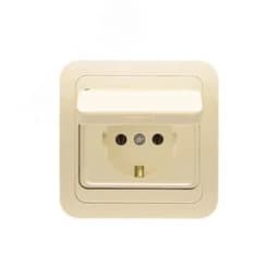Mimoza крем/крем розетка с крышкой (керамика)