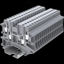 Клемма TU 2-2 винтовая, сечение 2,5 мм. кв., серая