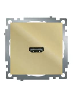 Розетка HDMI 21 Type A механизм STEKKER GLS00711808 серия Катрин золото 50060