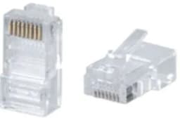 Коннектор компьютерный RJ45 UTP 5e кат. 8Р8С, J-RJ45-8p8c-UTP-5e Пожтехкабель СКС (201-021)