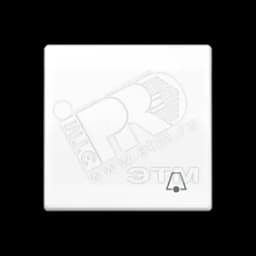 Клавиша для выключателя с символом  звонок   белая