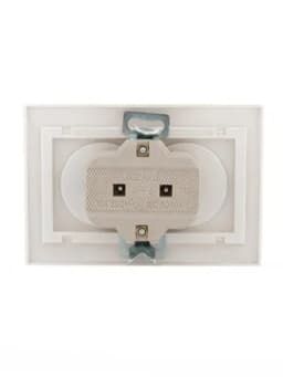 Розетка 2-м СП Mira 16А IP20 без заземл. со вставкой керамика жемчуж./бел. перламутр. LEZARD 701-3030-128