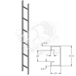 Вертикальный кабельный лоток лестничного типа