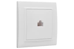 Розетка компьютерная 1-м СП Минск RJ45 бел. Basic EKF ERK01-035-10