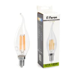 Лампа светодиодная Feron LB718 Свеча на ветру E14 15W 4000K 38263