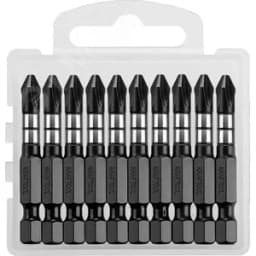 Биты Impact Pro, Philips, тип хвостовика E 1/4", PH2, 50мм, 10шт, в пластиковом боксе