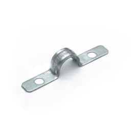 Скоба металлическая двухлапковая усиленная противопожарная СМДУ d14-15 мм отв. d 6,5 мм (100шт/1200шт уп/кор) Промрукав