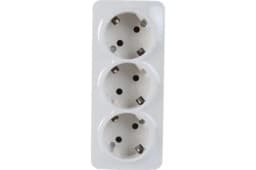 Розетка 3-м ОП 16А IP20 с заземл. сл. кость IONICH 1429