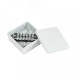 Коробка распределительная двухкомпонентная (HF) в комплекте с 6-кл. зажимами, сечение до 2,5 мм?, 100х100х40 серая PR80.0170 Промрукав