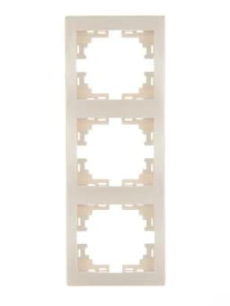 Рамка 3-м Mira вертикал. крем. LEZARD 701-0300-153