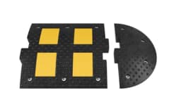 Лежачий полицейский ИДН 500-2 концевой элемент РЕЗИНА. ГОСТ Р 52605-2006 (4 точки крепления)