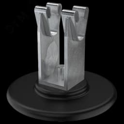 Держатель проводника круглого 8-10мм для кровли основание клей оцинкованная cталь IEK