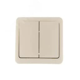 VIOLA Выключатель двойной крем (12шт/144шт)