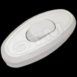 Выключатель проходной на шнур для бра 6А белый А106 Универсал