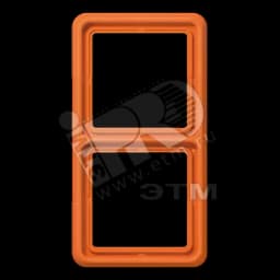 Рамка 2 поста универсальная ударопрочная оранжевая