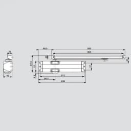 Доводчик Dorma TS90 белый, EN3/4 комплект RAL 9016