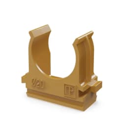 Крепёж-клипса для труб АБС-пластик бук d20 мм в малой упаковке (10шт/1000шт уп/кор) Промрукав