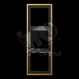 Рамка 3 поста золото JUNG