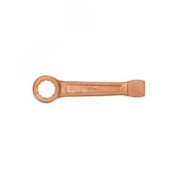 Ключ накидной односторонний ударный 19 омедненный Hortz