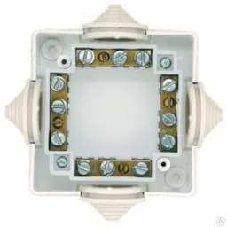 IP44 Коробка ответвительная открытой установки КОА-001 с контактной группой 78х78х42, белая