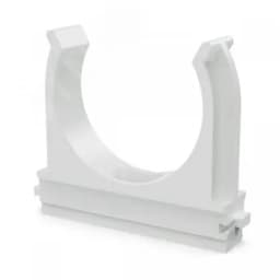 Крепёж-клипса для труб Полистирол белая d50 мм (10шт/200шт уп/кор)