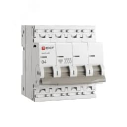 Автоматический выключатель ВА 47-63N 4P 4А (D) 6кА PROXIMA