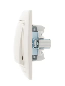 Выключатель 3-кл. СП Mira 10А со вставкой жемчуж./бел. перламутр. LEZARD 701-3030-109