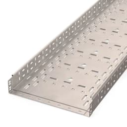 Лоток перфорированный Стандарт INOX (AISI 409) 400х80х3000 (1,0 мм) (6 м/уп) Промрукав