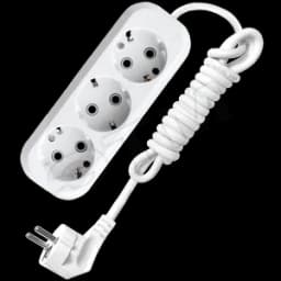 Удлинитель бытовой 3х2м с заземлением 16А АВС-пластик E-303 9631976 Универсал