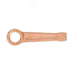 Ключ накидной односторонний ударный 32 омедненный Hortz