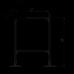 Опорная конструкция для горизонтальных прямоугольных воздуховодов и металлических лотков кабеленесущих систем TECHNORAPTOR FOOT 1000х1500 HD