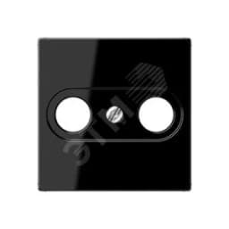 Накладка для телевизионной розетки (TV-FM)  Серия A500  Материал- термопласт  Цвет- черный JUNG