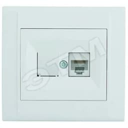 Defne Розетка компьютерная CAT5e + гнездо белая