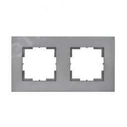 Аксиома Рамка двухместная МРФИ11.15.00.00 Алюминий 121026 Кунцево