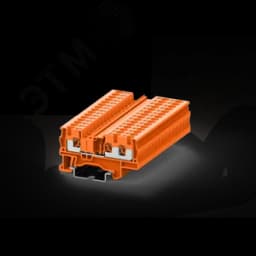 Клемма TP 1-2 проходная Push-in, сечение 4 мм. кв., оранжевая