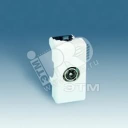 Розетка TV узкая, пайка, S27, белый