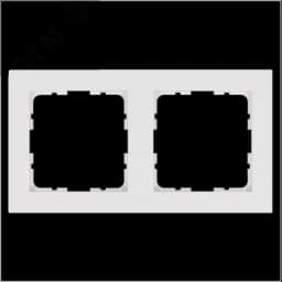 Рамка G-Classic 2-постовая, цвет белый глянцевый Jasmart